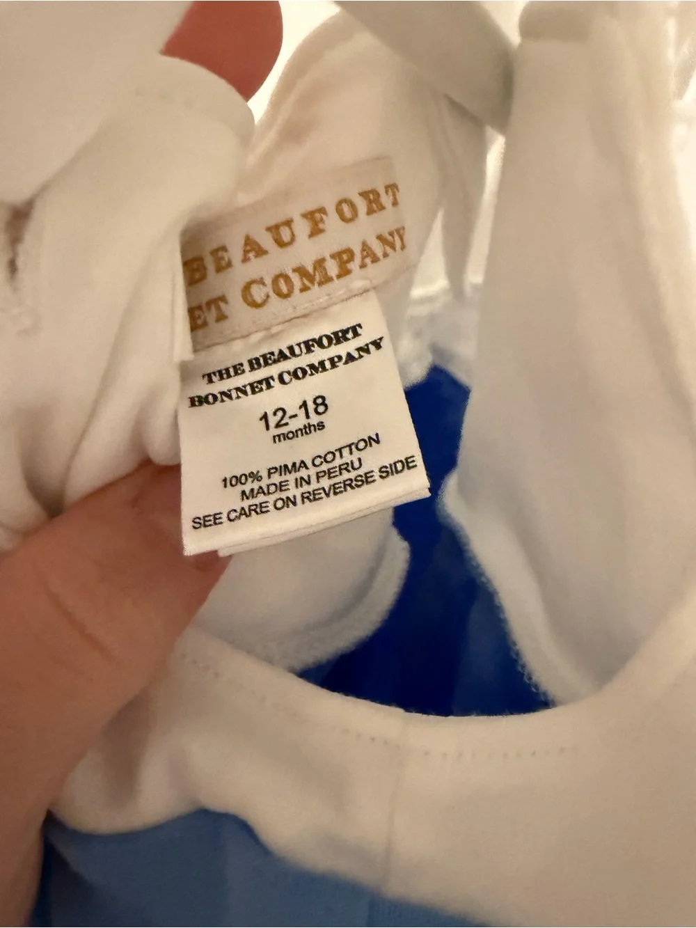 The Beaufort Bonnet Company Unisex Branham Bubble Blue White 12 to 18 Month NWOT